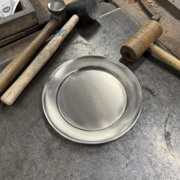 Antique Finish Pewter Plate Medium