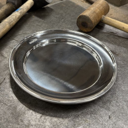 Plain Polished Pewter Plate Large
