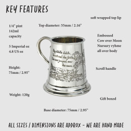 Cow Over the Moon Pewter Mug