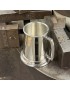 Lined Square Handled Baby Pewter Mug