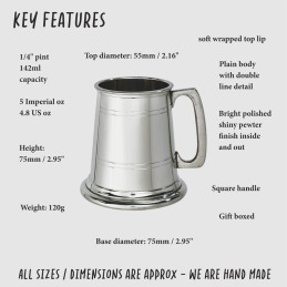 Lined Square Handled Baby Mug