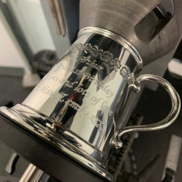 Shamrock Quarter Pint Pewter Mug