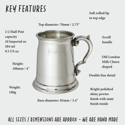 Old London Tankard Half Pint