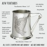 Irish Harp Handle Pewter Tankard