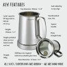 Kings Shilling Pewter Tankard with Glass Base