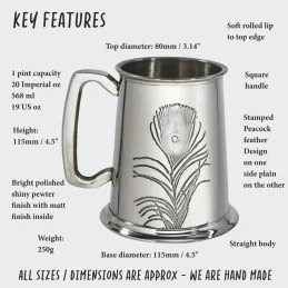 Peacock Pewter Tankard
