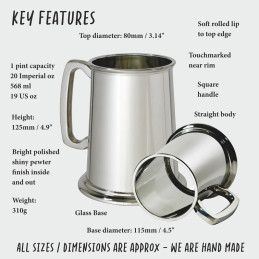 Plain Glass Base Tankard