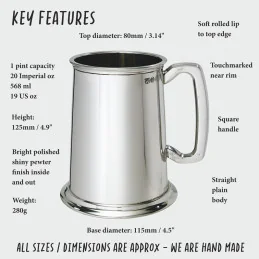 Plain Pewter Tankard