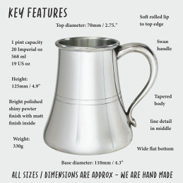 Ships Pewter Tankard