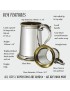 Wortley Pewter and Brass Tankard With Glass Base