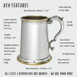 Wortley Pewter and Brass Tankard
