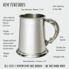Fish Handle Pewter Tankard