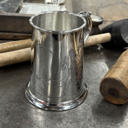 Football Scene Pewter Tankard