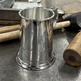 Football Scene Pewter Tankard