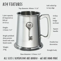 18 Key Badge Tankard