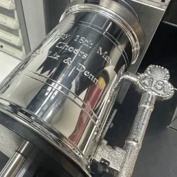  18 Key Handle Pewter Tankard