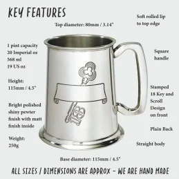 18 key Stamp Tankard