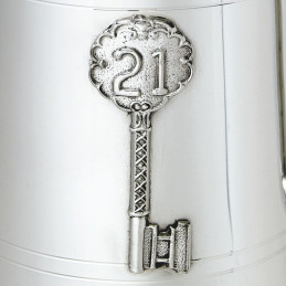 21 Key Badge Pewter Tankard