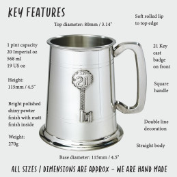 21 Key Badge Tankard