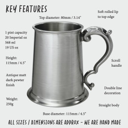 Antique Fancy Handle Tankard