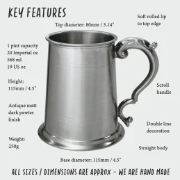 Antique Fancy Handle Tankard