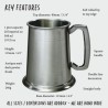 Antique Finish Pewter Tankard