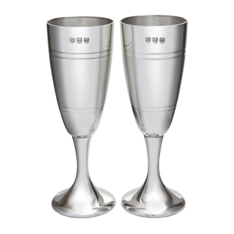 Pair of Part Satin Flutes