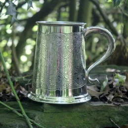 Celtic Spirals Pewter Tankard