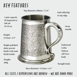 Celtic Spirals Tankard