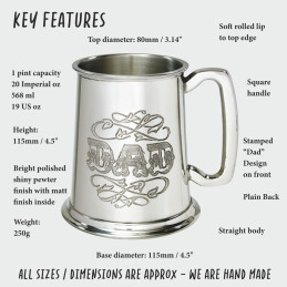 Dad Pewter Tankard