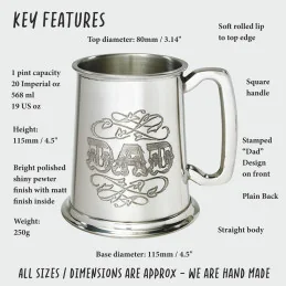 Dad Pewter Tankard