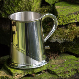 Diagonal Stripe Pewter Tankard