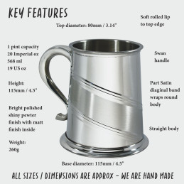 Diagonal Stripe Tankard