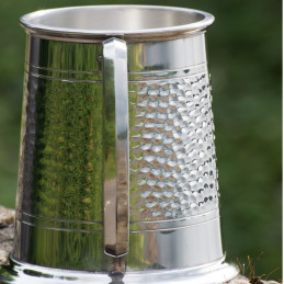 Half Hammered Pewter Tankard