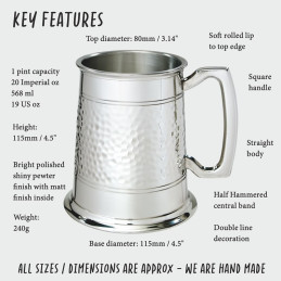 Half Hammered Tankard