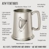	Irish Harp Pewter Tankard