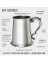 Lined Fancy Handle Pewter Tankard