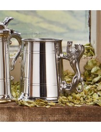 Lion Handle Pewter Tankard