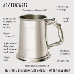 Nymph Handle Tankard