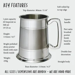 Part Satin Lined Tankard