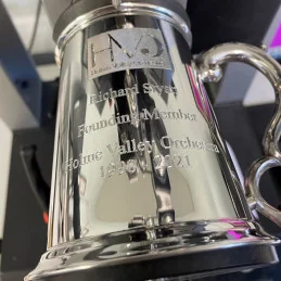 Plain Fancy Handle Pewter Tankard