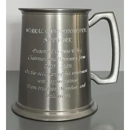 Plain Satin Finish Pewter Tankard