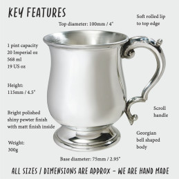 Georgian Pewter Tankard