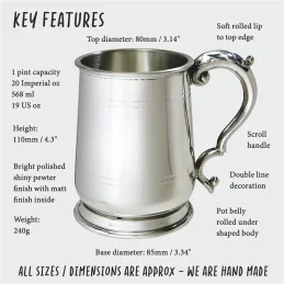 Jacobean Pewter Tankard