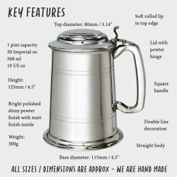 Standard Lidded Tankard