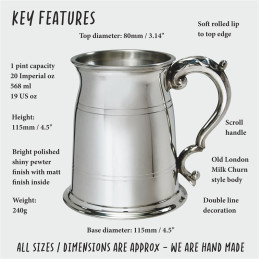 Old London Pewter Tankard