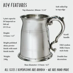 Old London Pewter Tankard