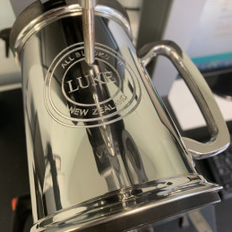 	Plain Pewter Tankard With Glass Base