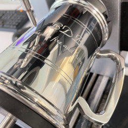 Double Lined Glass Base Superior Pewter Tankard