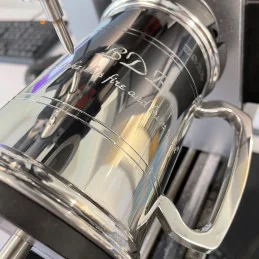 Double Lined Glass Base Superior Pewter Tankard